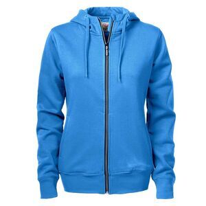 Printer Womens/Ladies Overhead Full Zip Hoodie / Ocean Blue